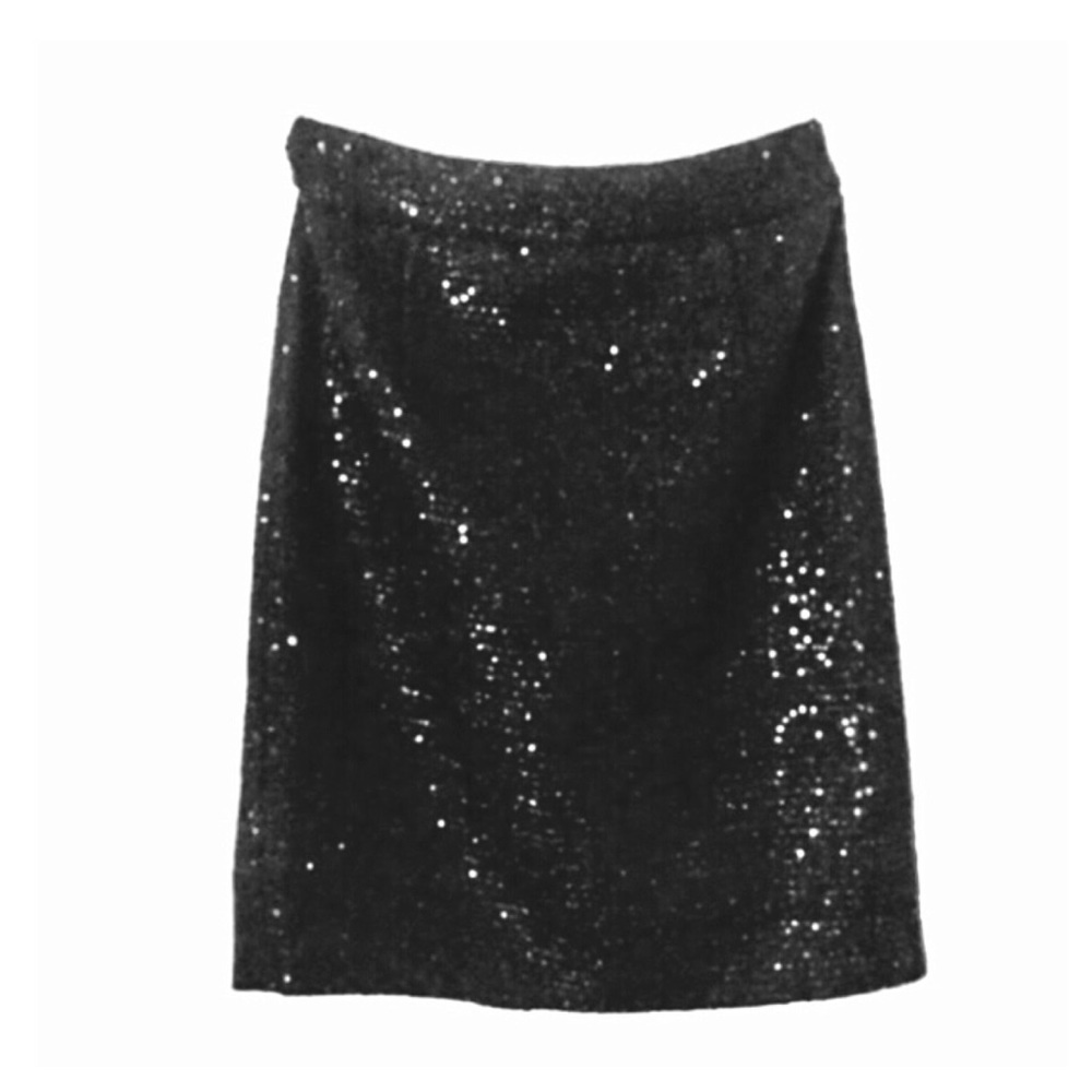 Calvin Klein Sequin Bouclé Straight Skirt - Picture 2 of 8